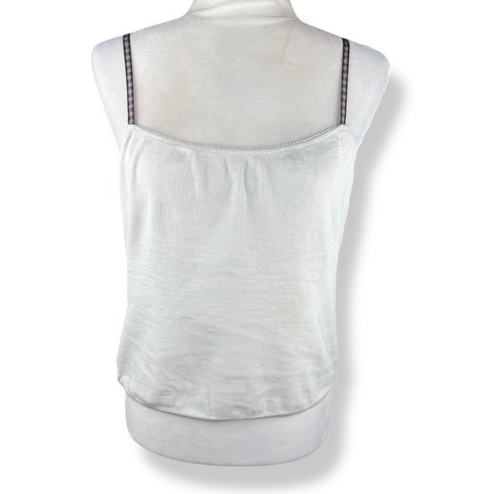 Tommy Hilfiger Womens Size Large Y2K Plaid Strap Ribbed Cami Logo Tank Top